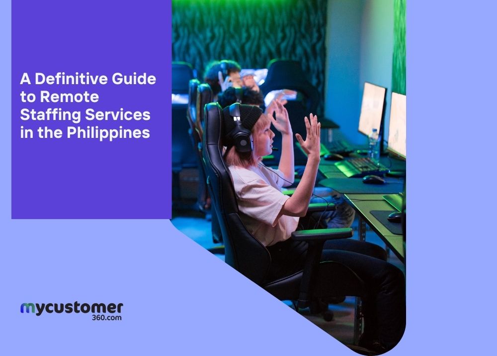 Infographic is showing Remote Staffing Services in the Philippines