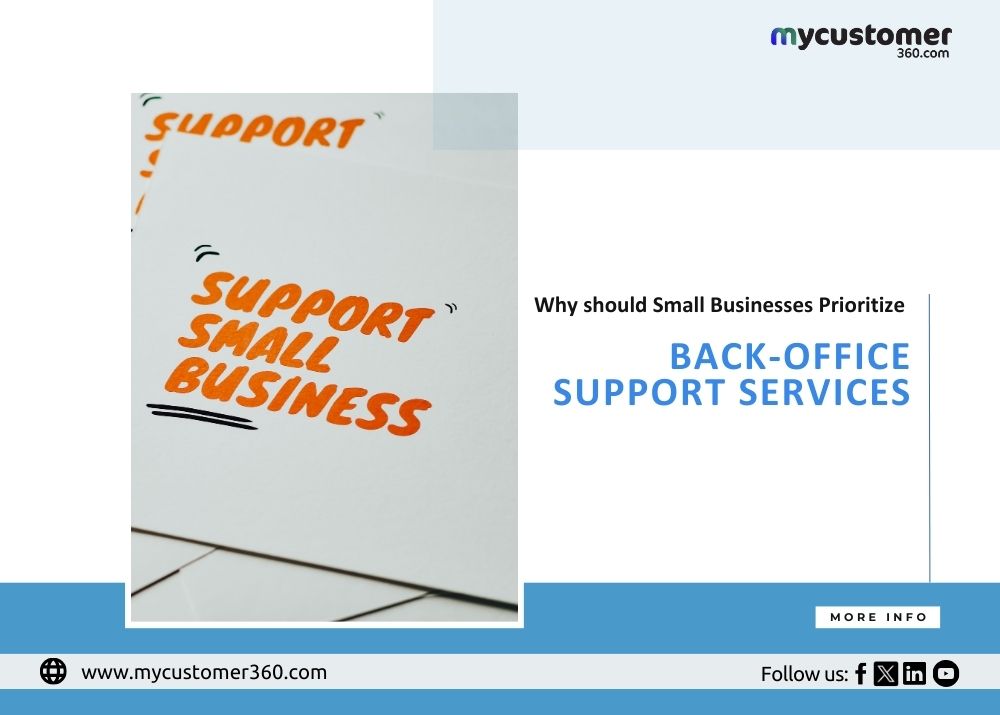 Illustration of small business owners streamlining operations with back-office support services to enhance efficiency and growth