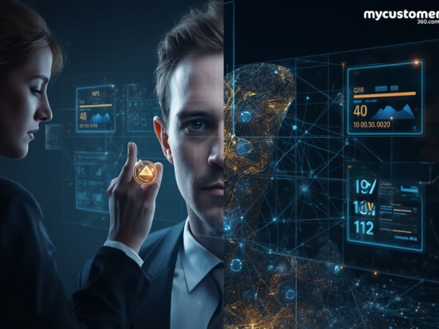 AI for customer success creating a competitive moat for businesses, visualized as a futuristic fortress protected by neural network data flows and retention dashboards.